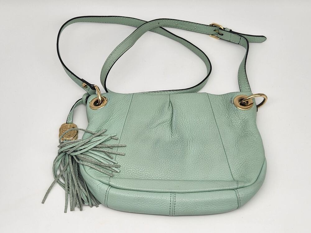 Vince Camuto Designer Light Green Crossbody Shoulder Handbag Purse
